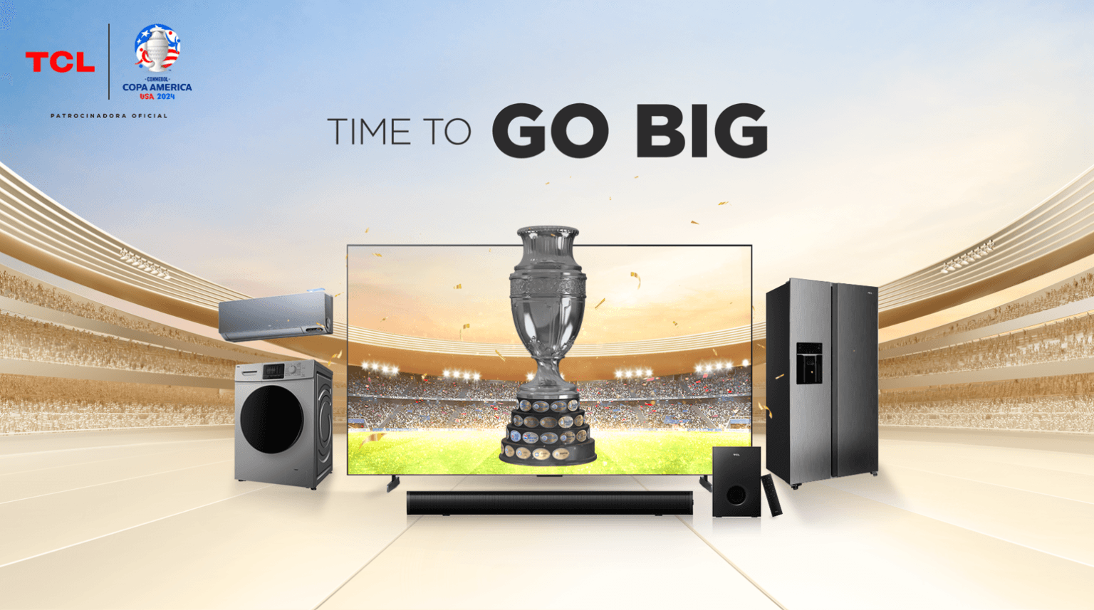 TCL é patrocinadora oficial da CONMEBOL Copa América 2024™, pelo terceiro ano consecutivo