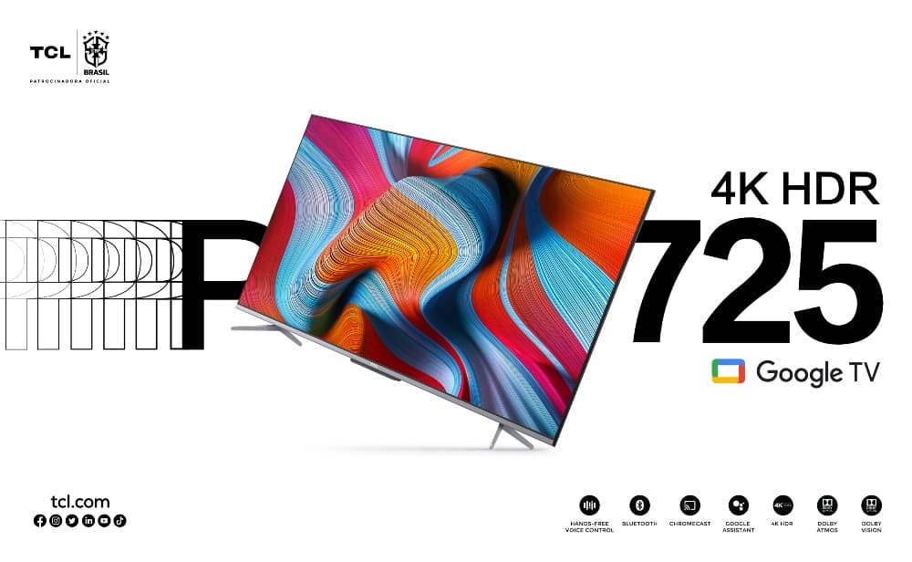 TCL lança P725 com Google TV para o mercado brasileiro