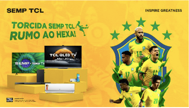 SEMP TCL apresenta lançamentos e sorteia mais de 160 TVs até o fim do ano na megapromoção “Torcida Rumo ao Hexa”