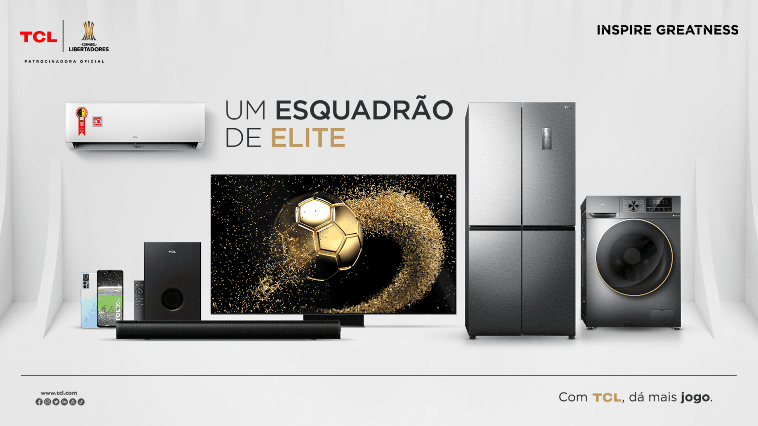 Com TCL, dá mais jogo: nova campanha reforça qualidade e expertise da marca em seu portfólio de 2023