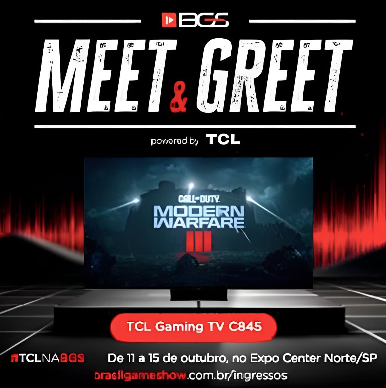 TCL é a patrocinadora oficial do espaço Meet & Greet da BGS 2023 e oferece experiências imersivas com seus produtos gamers