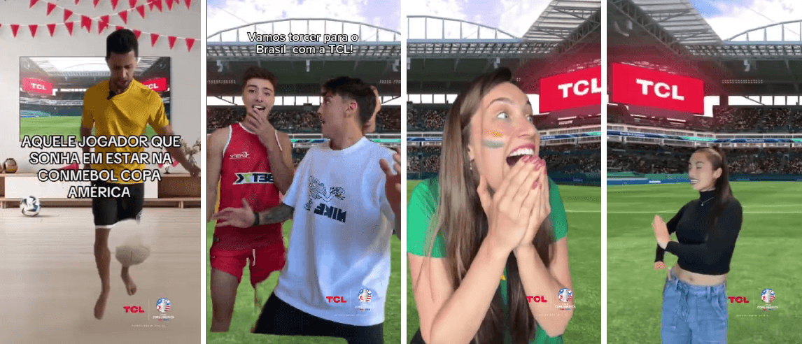TCL em campanha para a CONMEBOL Copa América 2024